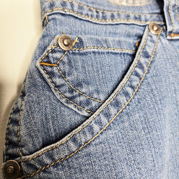 Gloria Vanderbilt Short Jean Denim Skirt Back Panels 12 - Picture 6 of 8